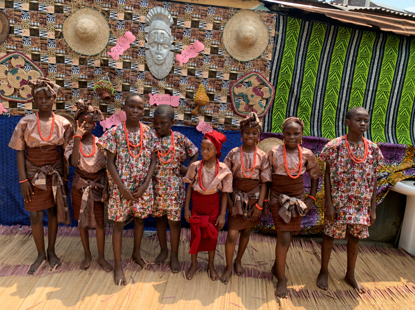 Students in traditional attire