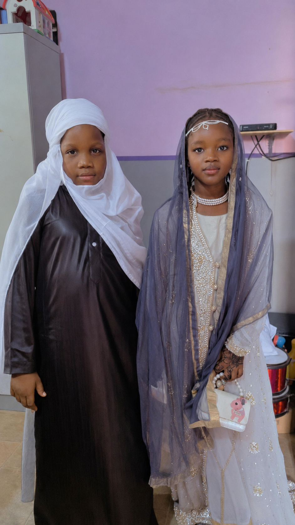 Students in traditional dress