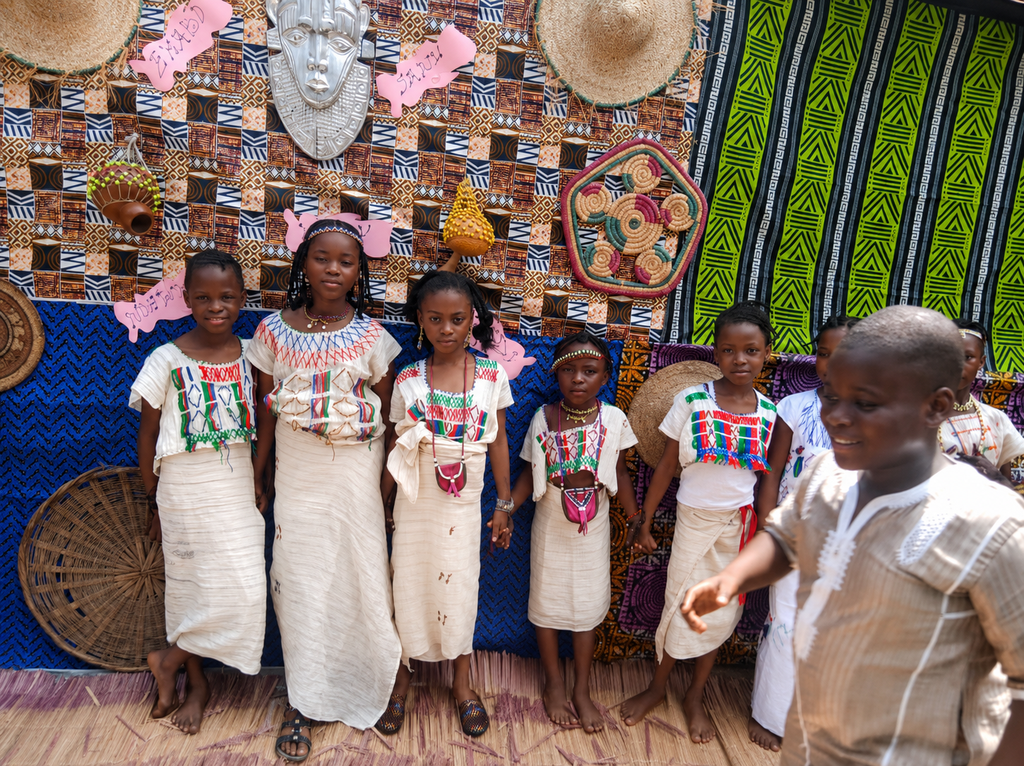 Students in traditional attire